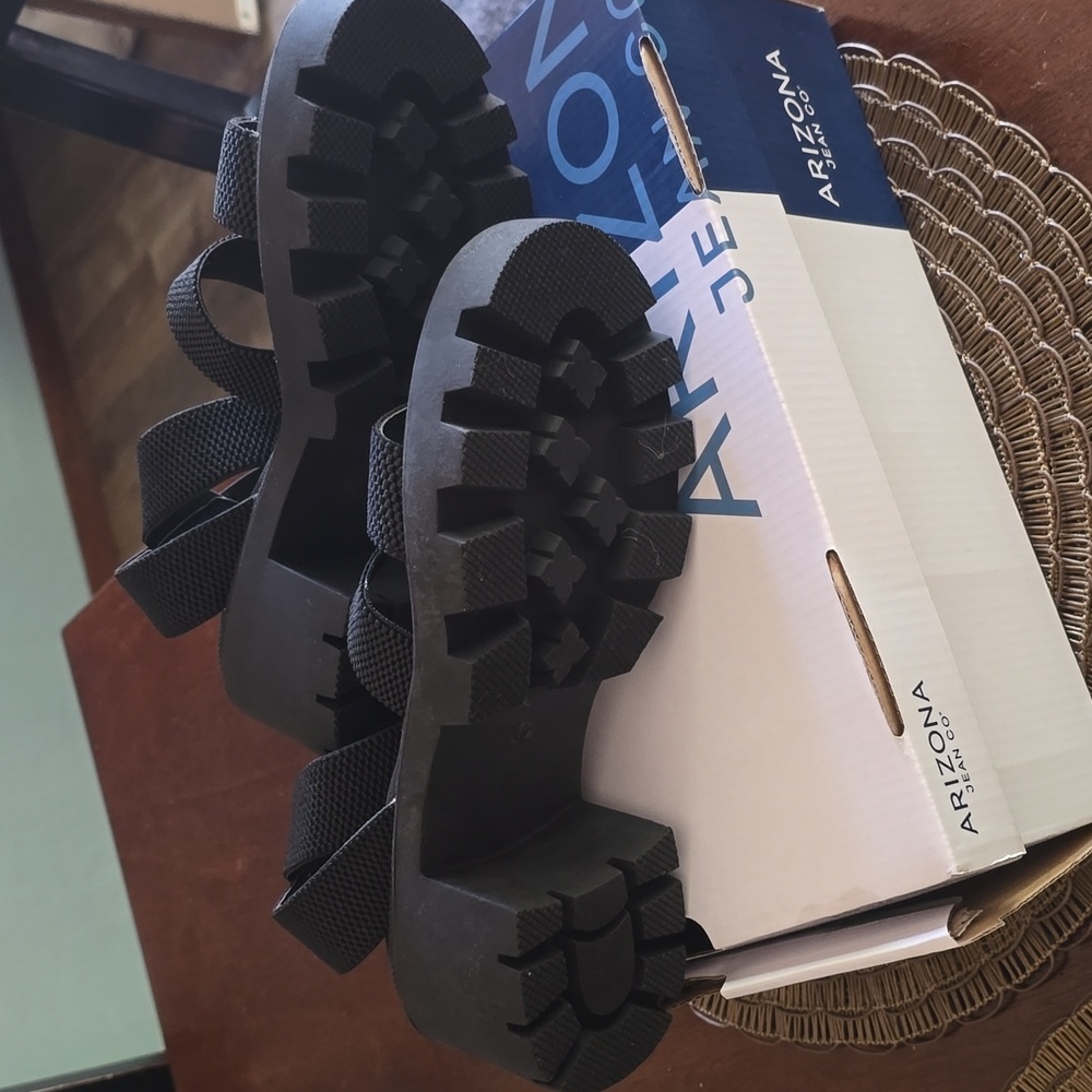 Women's Black Platform Sandals - Picture 4 of 4